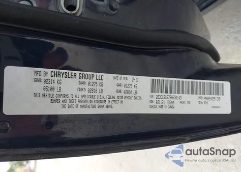 2011 Dodge Charger from USA, damaged, VIN 2B3CL3CG7BH534143